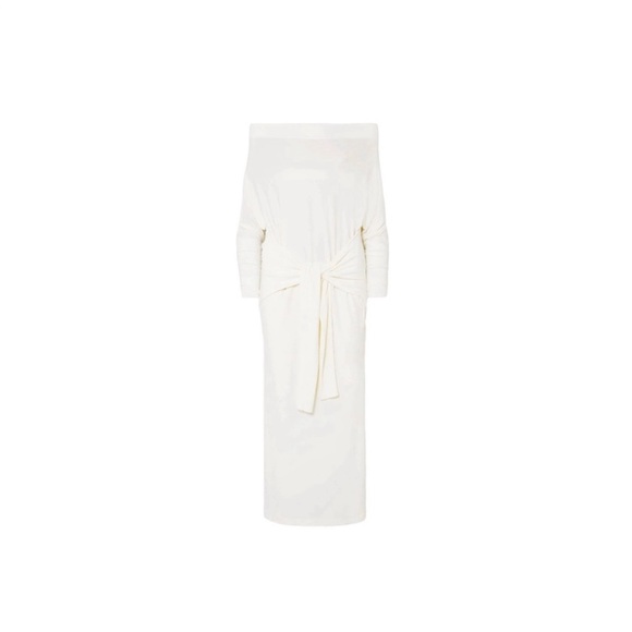 Norma Kamali Four Sleeve Long Ivory Dress Small - Picture 8 of 8
